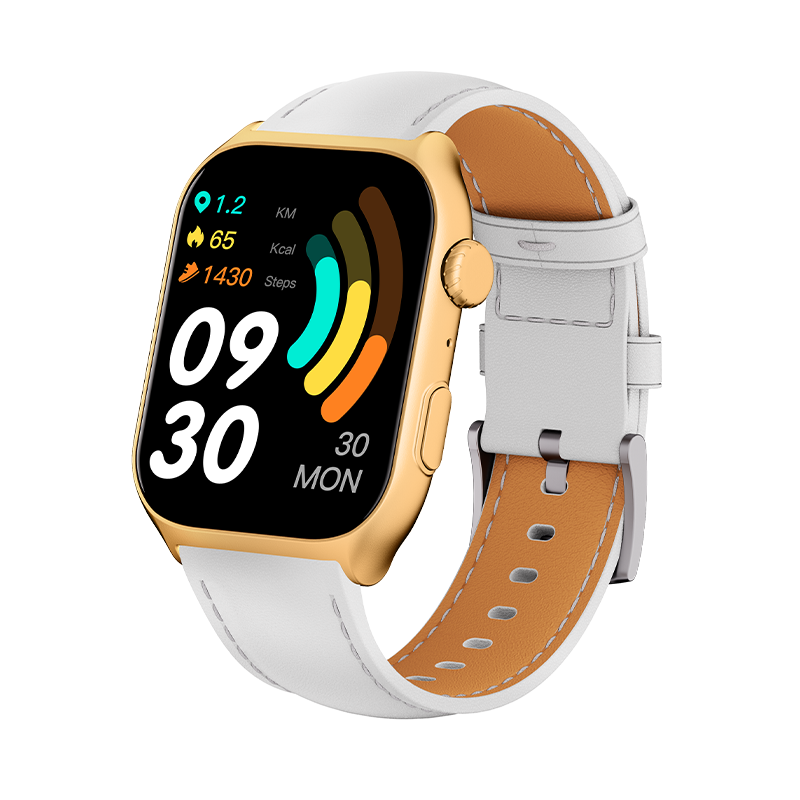 Universal 22mm Vit läderarmband